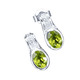 Ohrschmuck - Strahlende Ohrstecker mit echt Peridot und synth. Zirkonia, in Farbe  – Ansicht 2