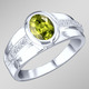 Ringe - Damenring mit echt Peridot und synth. Zirkonia, in Größe 160 bis 220, in Farbe  – Ansicht 1