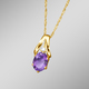 Anhänger - Anhänger mit Amethyst und Zirkonia, in Farbe  – Ansicht 1
