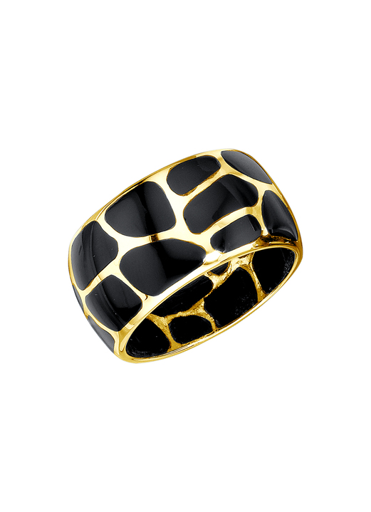 Ringe - Damenring im Leoparden-Design mit echt Onyx, in Größe 160 bis 220, in Farbe  Ansicht 2