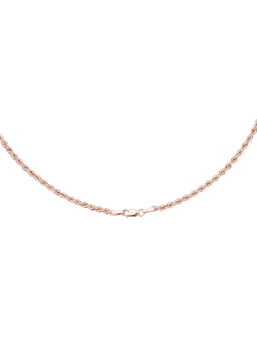 Halsketten - Stilvolle Kordel-Halskette in Roségold Ansicht 2 Halsketten - Stilvolle Kordel-Halskette in Roségold, in Farbe  Ansicht 2