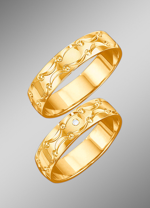 Trauringe - Trauring mit Wellen-Design, in Größe 160 bis 240, in Farbe  Ansicht 2