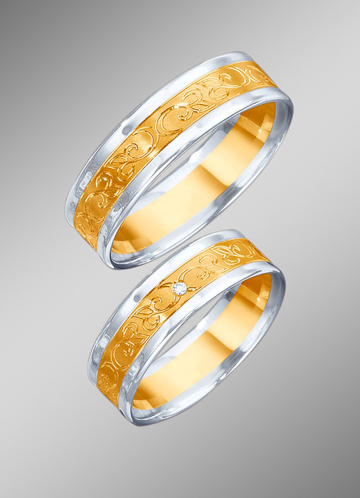 Trauringe - Trauring in Bicolor, in Größe 160 bis 240, in Farbe  Ansicht 3