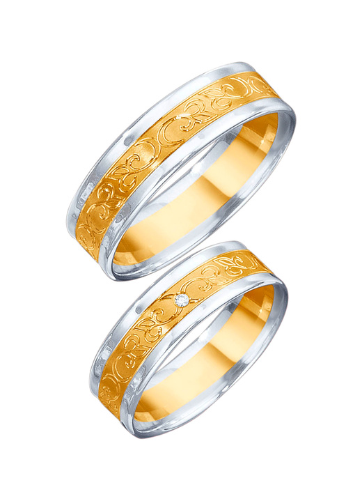 Trauringe - Trauring in Bicolor, in Größe 160 bis 240, in Farbe  Ansicht 4