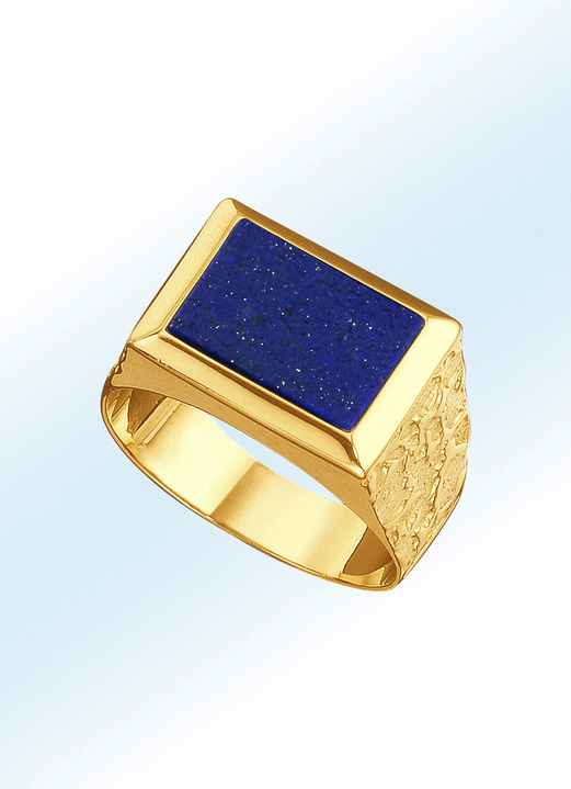 Herrenring Echt Lapislazuli Herren Goldschmuck Bader