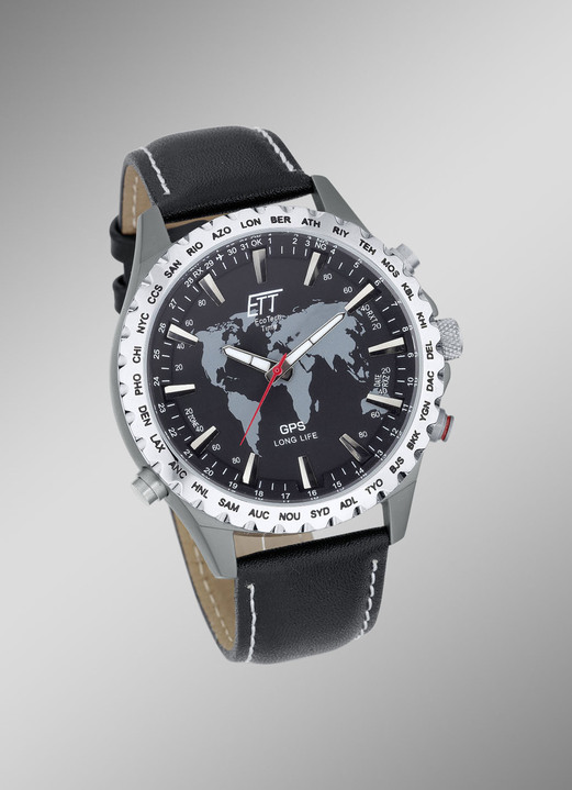 Schmuck & Uhren - Sportlich-eleganter GPS World Timer, in Farbe  Ansicht 1