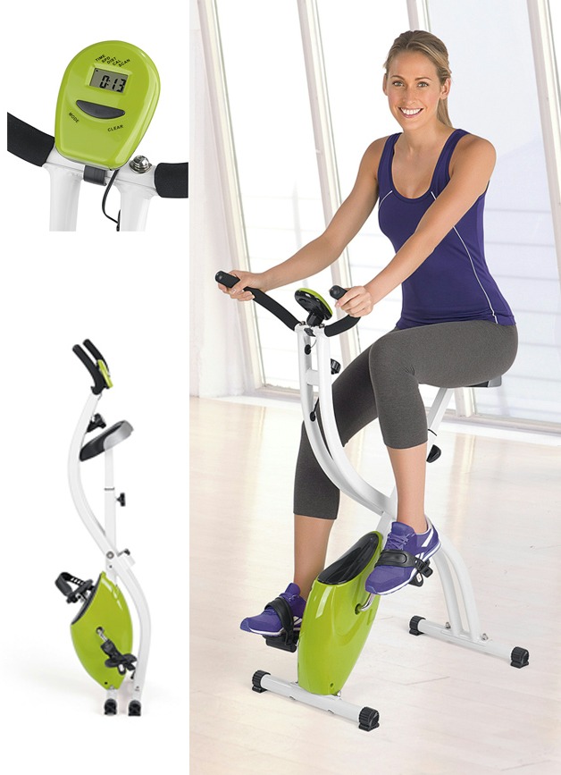 Leib & Seele - Heimtrainer VITALmaxx Fitness-Bike, in Farbe WEISS/LIMEGREEN Ansicht 1