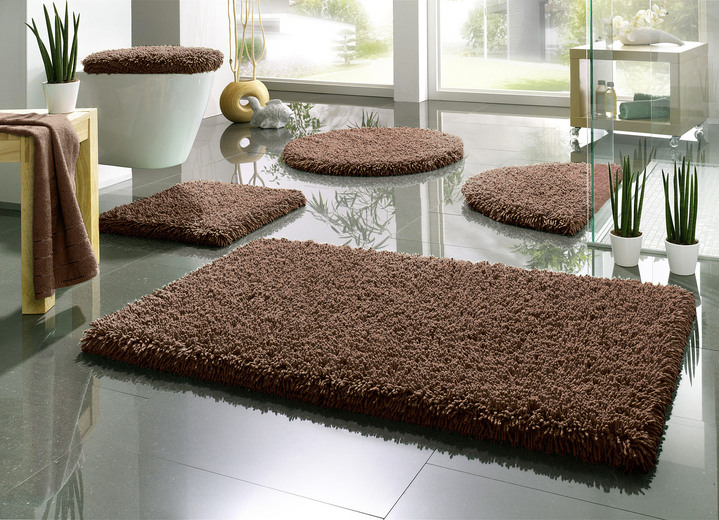 Badgarnituren - Badgarnitur, für Fußbodenheizung geeignet Ansicht 7 Badgarnituren - Badgarnitur, für Fußbodenheizung geeignet, in Größe 100 (Vorleger halbrund, 50/ 80 cm) bis 112 (Deckelbezug mit Kordel, 47/ 50 cm), in Farbe HELLBLAU Ansicht 7