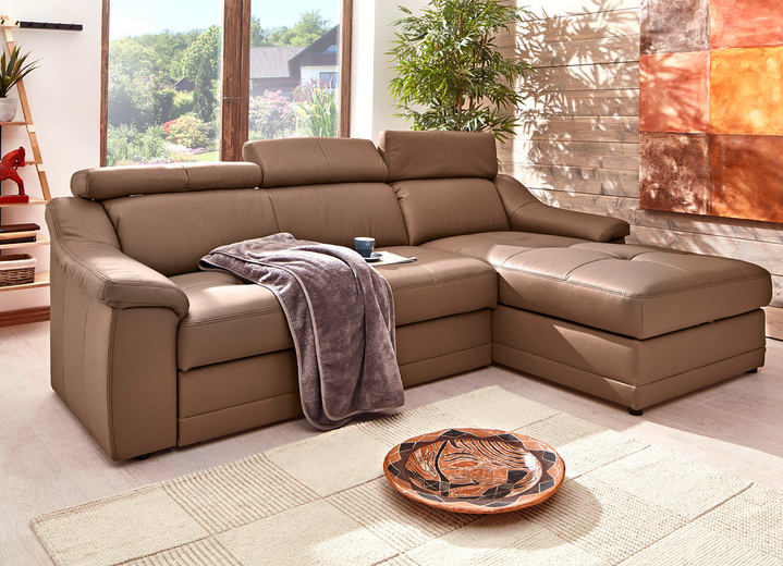 Polsterecken - Frei im Raum aufstellbare Polsterecke mit Kopfteilverstellung, in Farbe CREME, in Ausführung mit Bettfunktion Ansicht 6