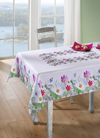 Frühlingshafte Tisch- und Raumdekoration mit Blüten-Motiv