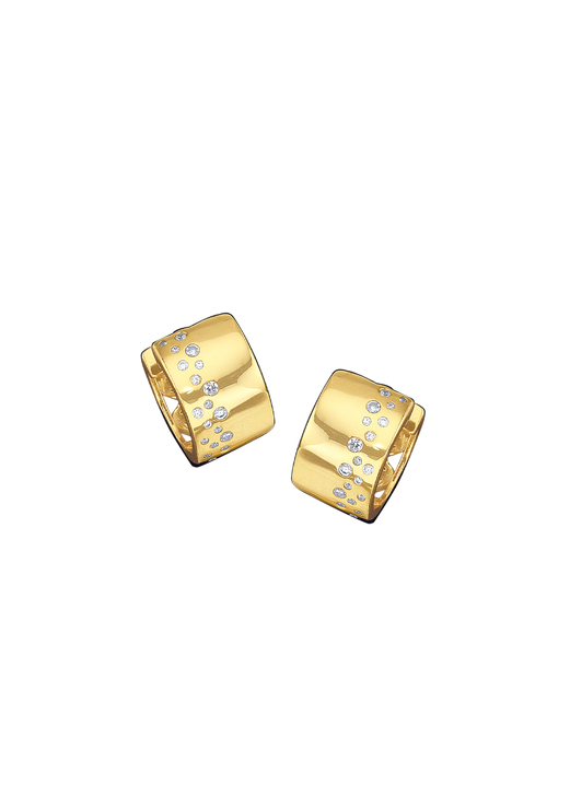 Ohrschmuck - Klappcreolen mit Brillanten Ansicht 2 Ohrschmuck - Klappcreolen mit Brillanten, in Farbe  Ansicht 2
