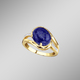 Ringe - Zauberhafter Damenring mit echt Lapislazuli und synth. Zirkonia, in Größe 160 bis 220, in Farbe  – Ansicht 1
