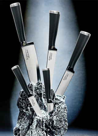 Stoneline® Excalibur® Messerblock, 7-teilig, mit 5 Edelstahlmessern