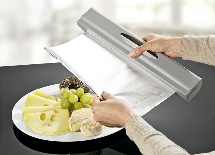 Haushaltshelfer - Folienspender mit Federmechanismus, in Farbe GRAU, in Ausführung Folienspender Ansicht 2