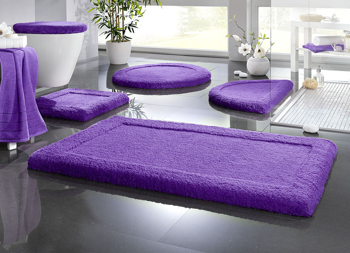 Badgarnituren - Premium Badgarnitur Superfine Microfaser, in Größe 100 (Vorleger halbrund, 50/ 80 cm) bis 110 (Hänge-WC-Garnitur, 2-teilig), in Farbe PFIRSICH Ansicht 24