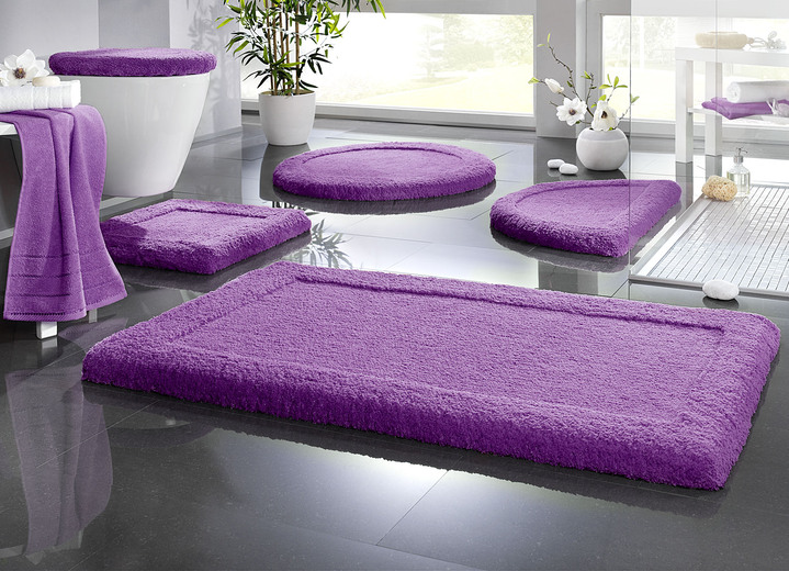 Badgarnituren - Premium Badgarnitur Superfine Microfaser Ansicht 10 Badgarnituren - Premium Badgarnitur Superfine Microfaser, in Größe 100 (Vorleger halbrund, 50/ 80 cm) bis 110 (Hänge-WC-Garnitur, 2-teilig), in Farbe DUNKELBLAU Ansicht 10