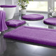 Badgarnituren - Premium Badgarnitur Superfine Microfaser, in Größe 100 (Vorleger halbrund, 50/ 80 cm) bis 110 (Hänge-WC-Garnitur, 2-teilig), in Farbe KARIBIKGRÜN – Farbe PFLAUME – Ansicht 1