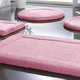 Badgarnituren - Premium Badgarnitur Superfine Microfaser – Farbe ROSA Badgarnituren - Premium Badgarnitur Superfine Microfaser, in Größe 100 (Vorleger halbrund, 50/ 80 cm) bis 110 (Hänge-WC-Garnitur, 2-teilig), in Farbe HELLBLAU