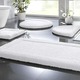 Badgarnituren - Premium Badgarnitur Superfine Microfaser – Farbe WEISS – Ansicht 1 Badgarnituren - Premium Badgarnitur Superfine Microfaser, in Größe 100 (Vorleger halbrund, 50/ 80 cm) bis 110 (Hänge-WC-Garnitur, 2-teilig), in Farbe HELLBLAU – Farbe WEISS – Ansicht 1