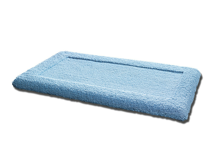 Badgarnituren - Premium Badgarnitur Superfine Microfaser Ansicht 2 Badgarnituren - Premium Badgarnitur Superfine Microfaser, in Größe 100 (Vorleger halbrund, 50/ 80 cm) bis 110 (Hänge-WC-Garnitur, 2-teilig), in Farbe HELLBLAU Ansicht 2