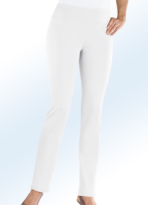 Hosen in Schlupfform - Soft-Stretch-Hose in 12 Farben, in Größe 017 bis 052, in Farbe GELB Ansicht 4