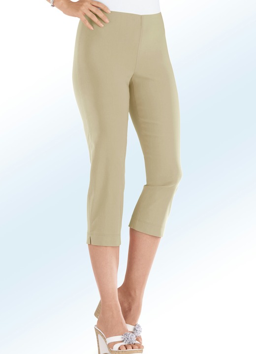 7/8-Hosen, Capris, Bermudas - Caprihose in 14 Farben 7/8-Hosen, Capris, Bermudas - Caprihose in 14 Farben, in Größe 017 bis 052, in Farbe BEIGE
