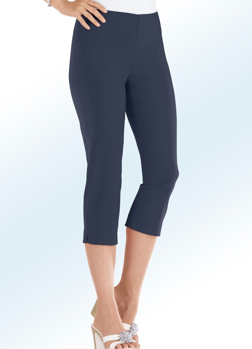 7/8-Hosen, Capris, Bermudas - Caprihose in 14 Farben, in Größe 017 bis 052, in Farbe SCHWARZ Ansicht 5