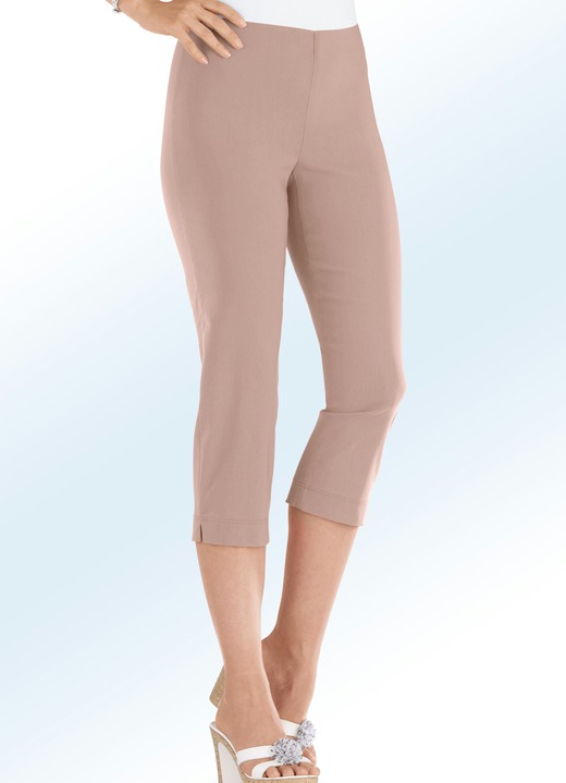 7/8-Hosen, Capris, Bermudas - Caprihose in 14 Farben, in Größe 017 bis 052, in Farbe SCHWARZ Ansicht 10