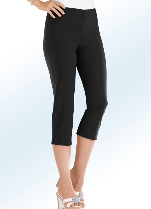 7/8-Hosen, Capris, Bermudas - Caprihose in 14 Farben 7/8-Hosen, Capris, Bermudas - Caprihose in 14 Farben, in Größe 017 bis 052, in Farbe SCHWARZ