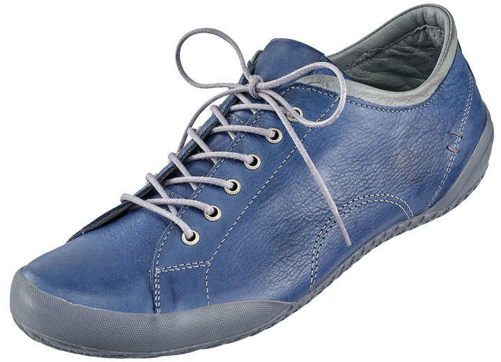 Damenmode - Andrea Conti, klassische Damen-Schnürschuhe, mit herausnehmbarer Lederdecksohle, in Größe 036 bis 042, in Farbe JEANSBLAU Ansicht 1