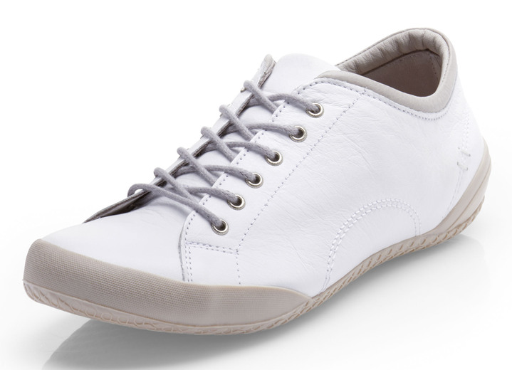 Slipper & Schnürschuhe - Andrea Conti, klassische Damen-Schnürschuhe, mit herausnehmbarem Lederfußbett, in Größe 036 bis 042, in Farbe JEANSBLAU Ansicht 3