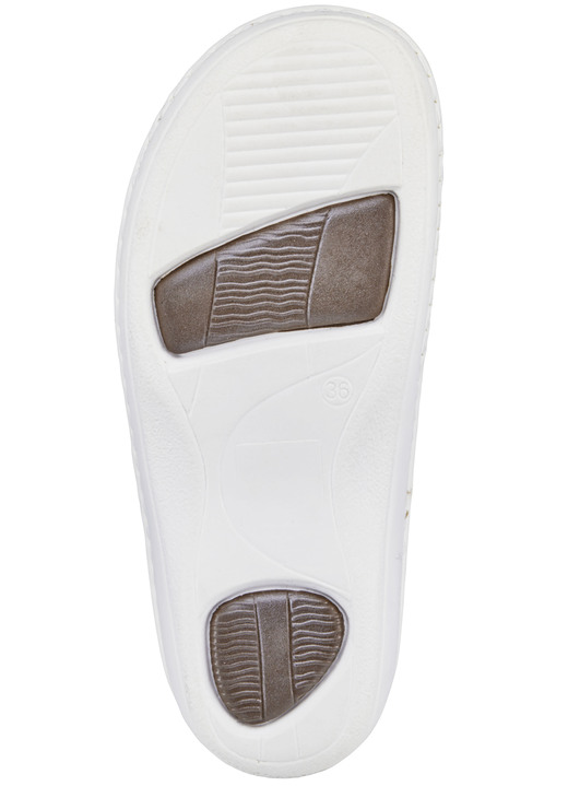 - ELENA EDEN Clog aus genarbtem Rind-Nappaleder, in Größe 036 bis 042, in Farbe WEISS Ansicht 3