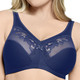 Soft-BH - Glamorise Minimizer-BH mit elastischer Spitze – Farbe MARINE – Ansicht 1 Soft-BH - Glamorise Minimizer-BH mit elastischer Spitze, in Größe 080 bis 110, in Cup H, in Farbe MARINE – Farbe MARINE – Ansicht 1
