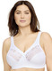 Soft-BH - Glamorise Minimizer-BH mit elastischer Spitze – Farbe WEISS – Ansicht 1 Soft-BH - Glamorise Minimizer-BH mit elastischer Spitze, in Größe 080 bis 110, in Cup H, in Farbe MARINE – Farbe WEISS – Ansicht 1