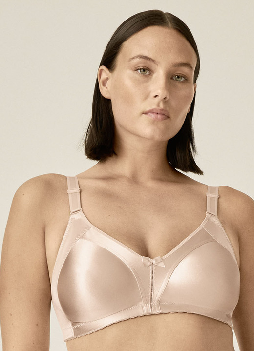 Soft-BH - Zweierpack edel glänzender Naturana-Minimizer-BH, in Größe 075 bis 105, in Cup F, in Farbe 1X WEISS, 1X PUDER Ansicht 1