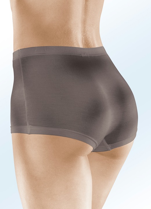 Slips - Viererpack Pants mit Gummizug im Bund, in Größe 036 bis 050, in Farbe 2X RAUCHBLAU, 2X TAUPE Ansicht 2