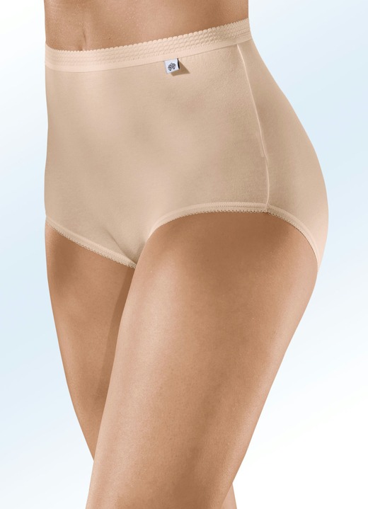 Slips - Fünferpack Slips mit elastischen Abschlüssen, in Größe 040 bis 060, in Farbe PUDER Ansicht 1
