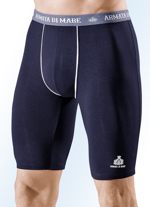 Pants & Boxershorts - Dreierpack Longpants, uni, in Farbe 2X MARINE, 1X HELLGRAU
