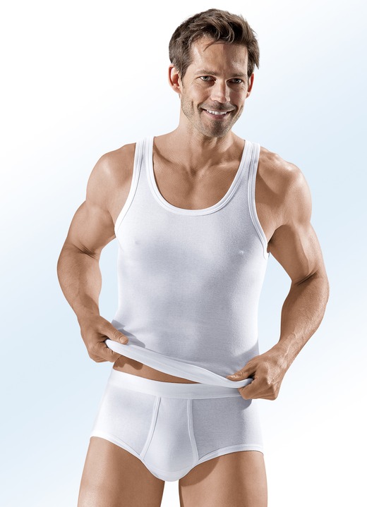 Slips & Unterhosen - Fünferpack Slips aus Feinripp, weiß, in Größe 005 bis 013, in Farbe WEISS Ansicht 2