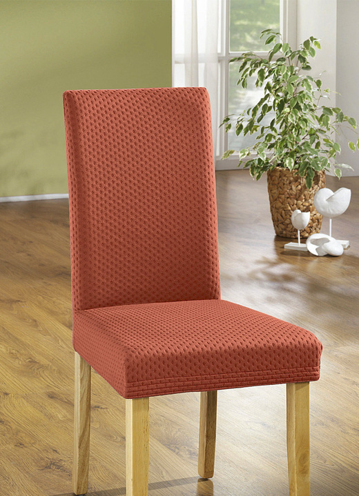 Sessel- & Sofaüberwürfe - Stretch-Stuhlbezug in toller Qualität, in Farbe CREME Ansicht 4