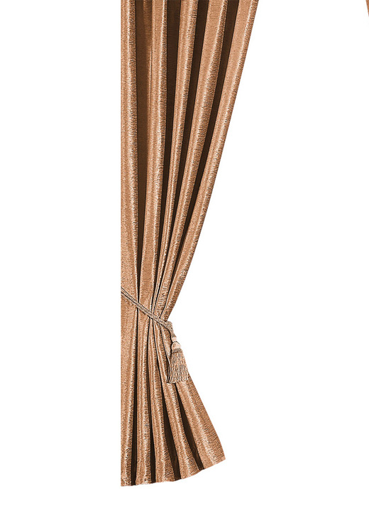 - Übergardine mit Universalschienenband, in Größe 364 (H150xB130 cm) bis 464 (H245xB260 cm), in Farbe BEIGE Ansicht 1