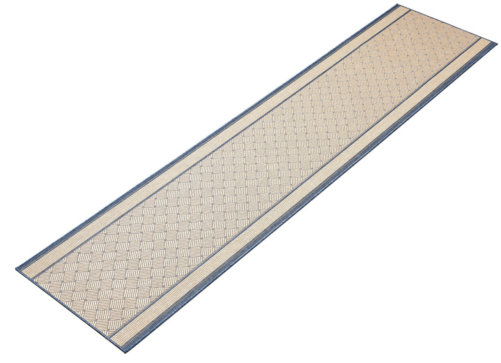 Läufer & Stufenmatten - Läufer in hochwertiger Sisal-Optik nach Wunschmaß, in Größe 102 (Läufer, 67 cm breit) bis 106 (Läufer, 100 cm breit), in Farbe BLAU Ansicht 1