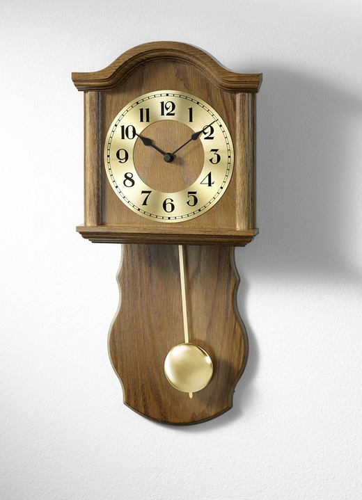 Uhren - Wanduhr aus Holz mit Funkuhrwerk, in Farbe EICHE Ansicht 1