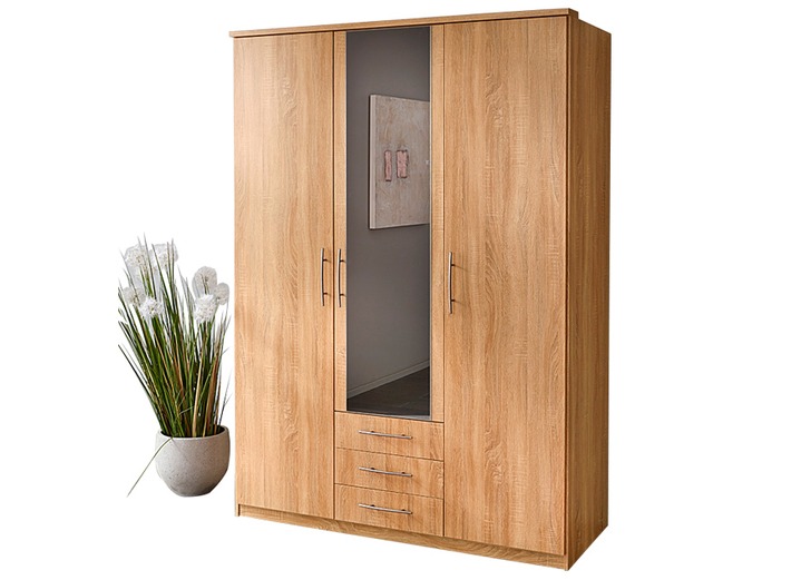 Schlafzimmerschränke - Schlafzimmerprogramm mit Komfortbetten, in Farbe WEISS, in Ausführung Nachttisch Ansicht 4