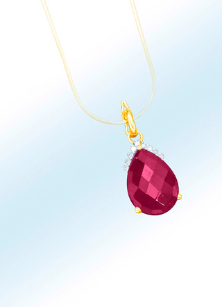 Anhänger mit Rubin und Diamanten