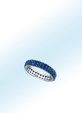 Bezaubernder Memoire-Ring mit echten Safiren