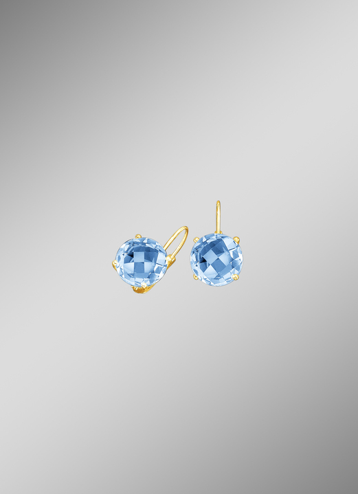 Ohrschmuck - Blautopas Ohrringe mit Bügelverschluss, in Farbe  Ansicht 1
