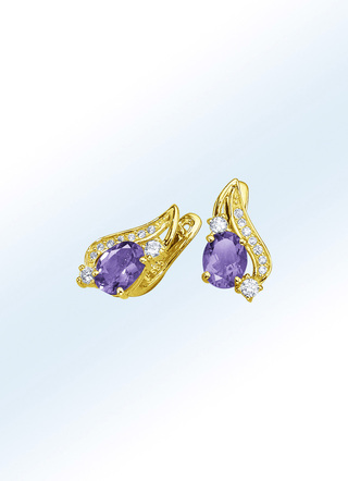 Ohrringe mit echt Amethyst