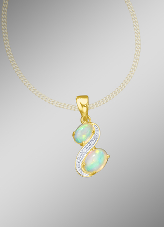 Anhänger mit Opal und Diamanten