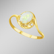 Ringe - Damenring mit echt Opal und synth. Zirkonia – Ansicht 1 Ringe - Damenring mit echt Opal und synth. Zirkonia, in Größe 160 bis 220, in Farbe  – Ansicht 1